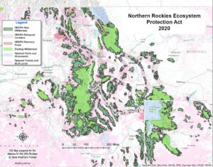 Map of Northern Rockies Ecosystem Protection Act 2020